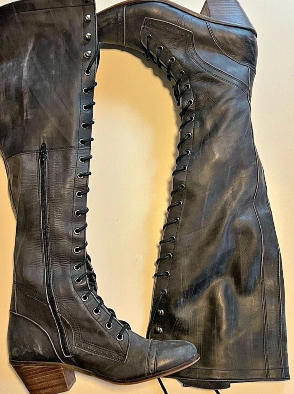 Jeffrey Campbell Free People Jeffrey Campbell over-the-knee lace-up JOEY boots - Picture 3 of 7